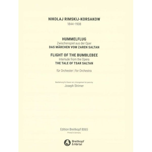 Breitkopf & Hrtel Rimski-Korsakow Hummelflug