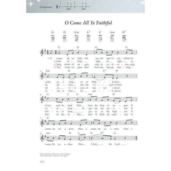 Schott Weihnachtsliederbuch Ukulele