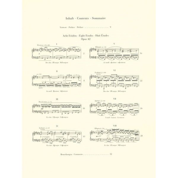 Henle Verlag Skrjabin Acht Etüden op.42
