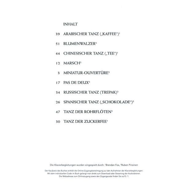 Hal Leonard Tschaikowsky Nussknacker Flute