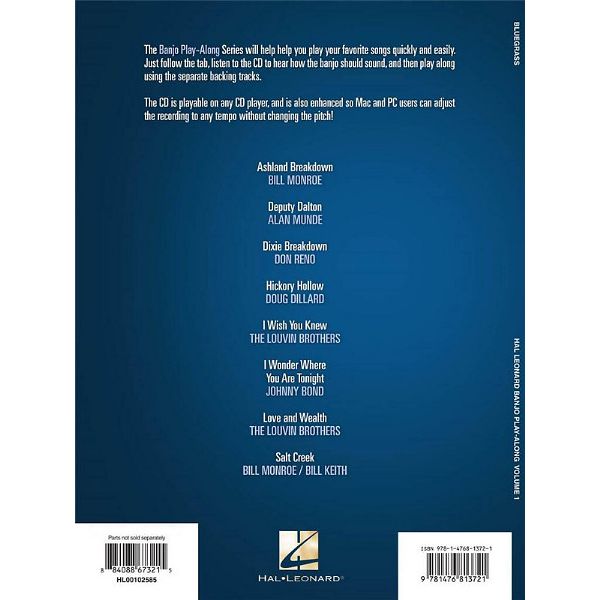 Hal Leonard Banjo Play-Along Bluegrass