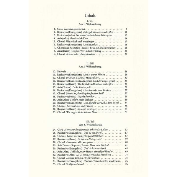 Edition Peters Bach Weihnachts-Oratorium