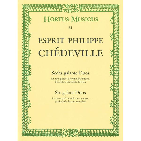 Brenreiter Chédeville Galante Duos Sopran