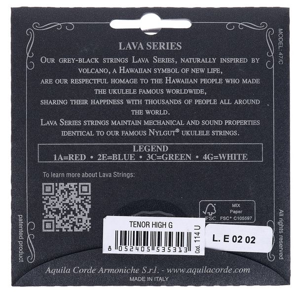 Aquila 114U Lava Tenor Ukulele