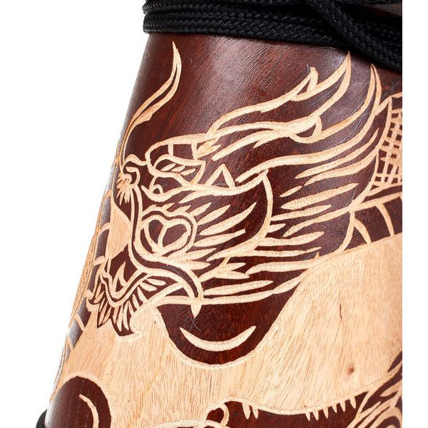 Terre Djembe Carved Dragon 40cm