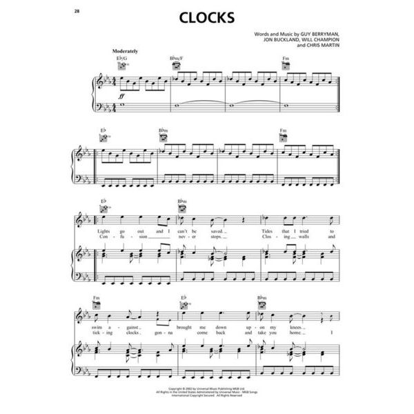 Hal Leonard Coldplay Sheet Music Collect