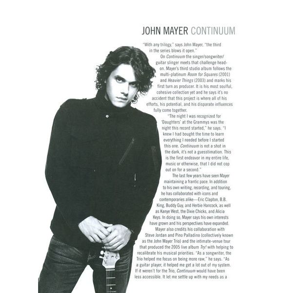 Cherry Lane Music Company John Mayer Continuum