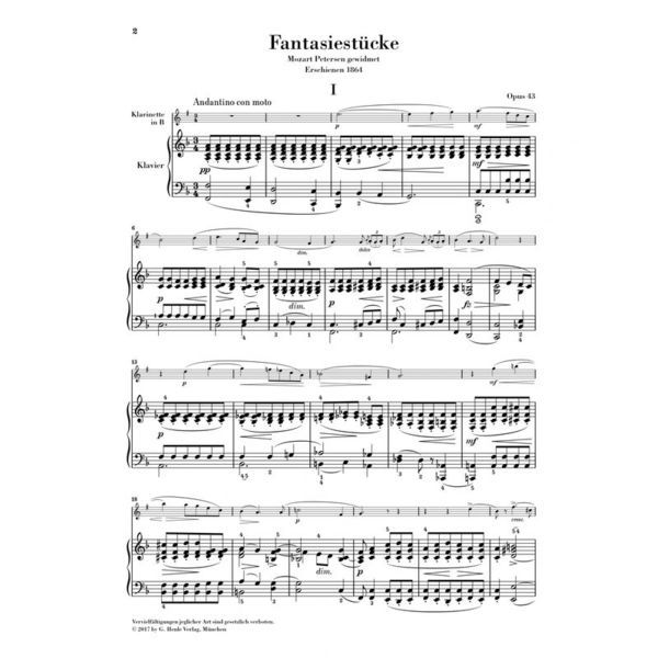 Henle Verlag Gade Fantasiestücke op. 43