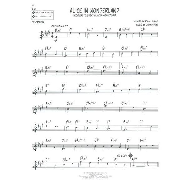 Hal Leonard Jazz Play-Along Disney Classic