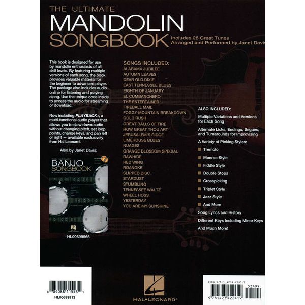 Hal Leonard Ultimate Mandolin Songbook