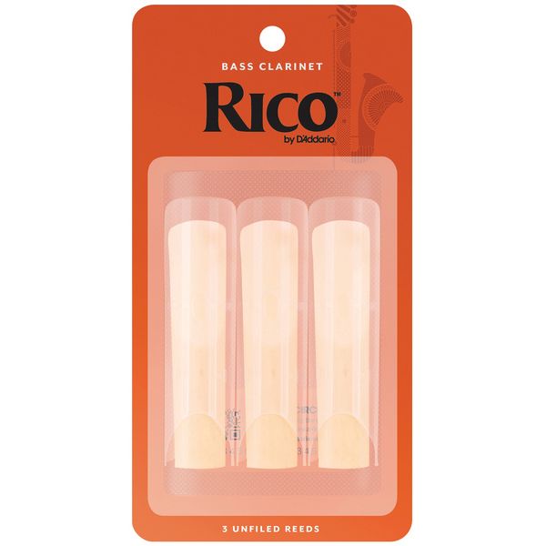 DAddario Woodwinds Rico Bass Clarinet 1.5 3-Pack