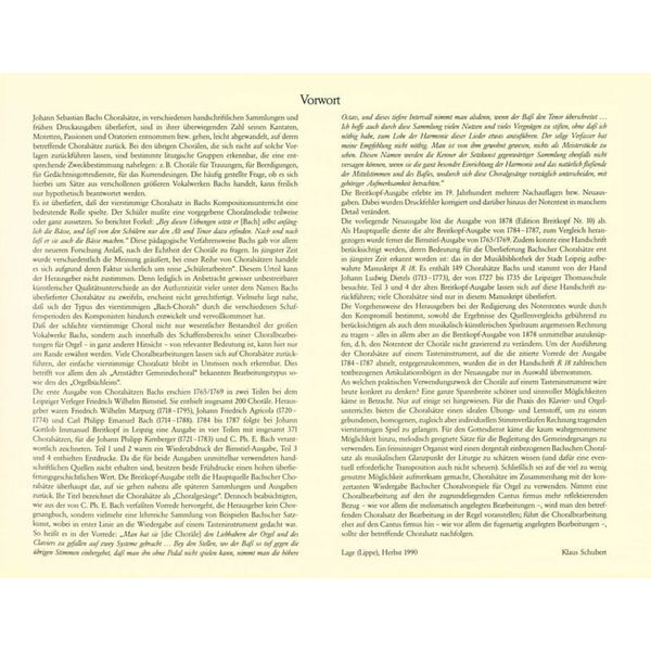 Breitkopf & Hrtel Bach 371 vierstimmige Chorle