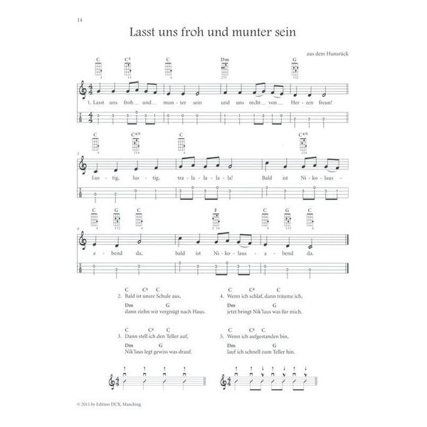 Edition Dux Weihnachten mit der Ukulele