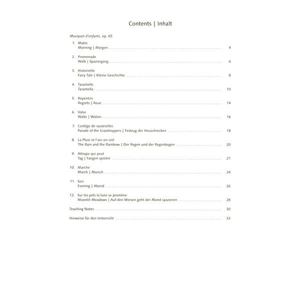 Schott Prokofjew Musique d'enfants