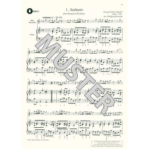 Schott Baroque Recorder Anthology 4