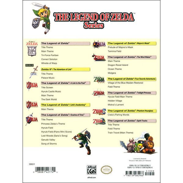 Alfred Music Publishing Legend Of Zelda Piano