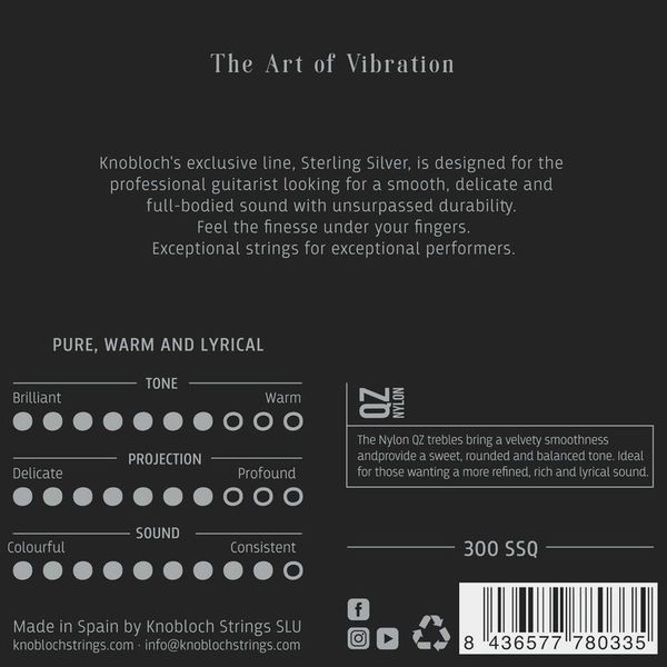 Knobloch Strings Pure Sterling Silver Nylon 300