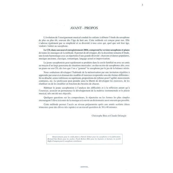 Editions Henry Lemoine Méthode de saxophone