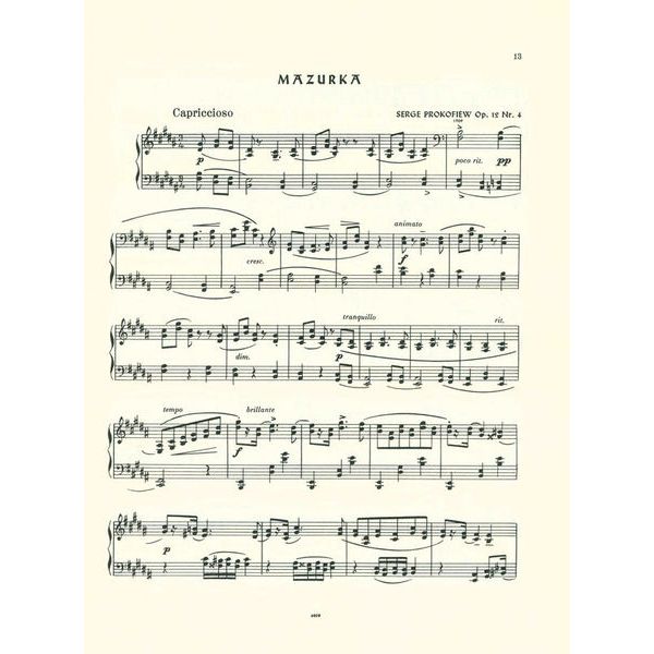 Robert Forberg Musikverlag Prokofjew Kleine Klavierstücke