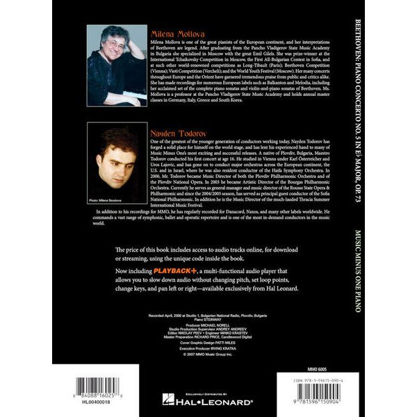 Music Minus One Beethoven 5. Klavierkonzert