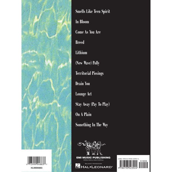 Hal Leonard Nirvana Nevermind Guitar