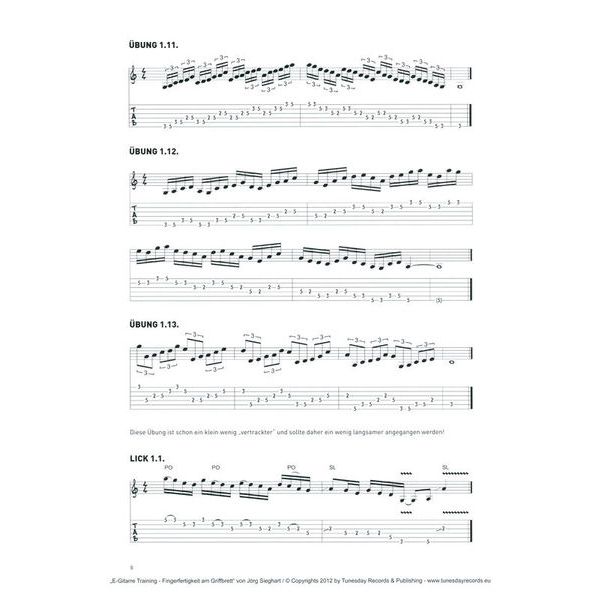 Tunesday Records Fingerfertigkeit am Griffbrett