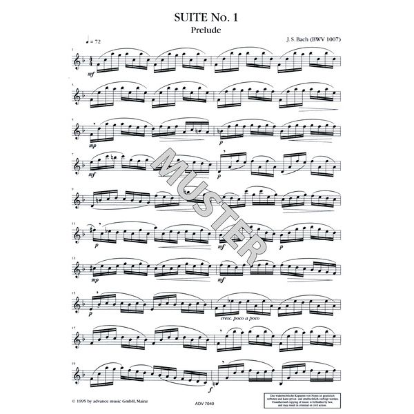 Advance Music Bach 6 Suiten Saxophone