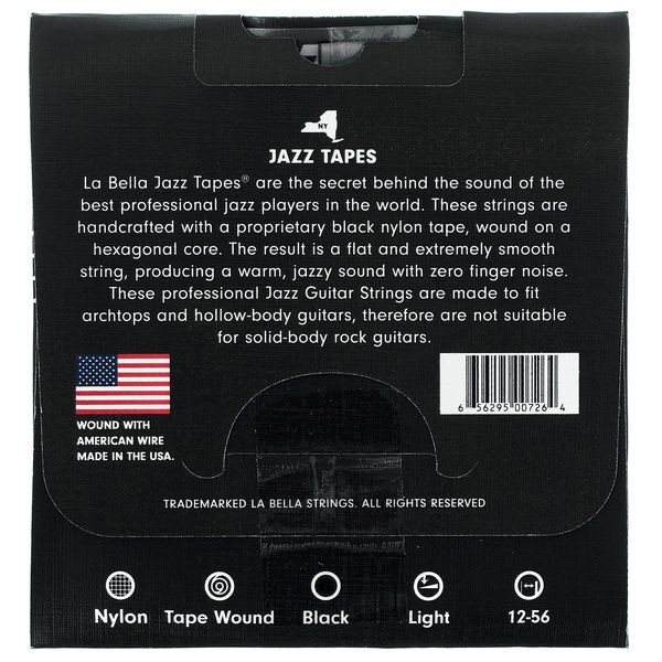 La Bella 800L Jazz Black Nylon L