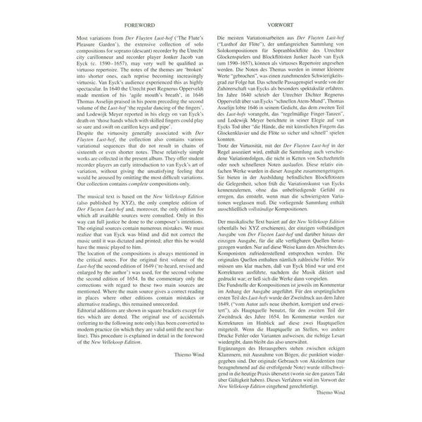 Musikverlag XYZ Van Eyck Fluyten Lusthof Easy