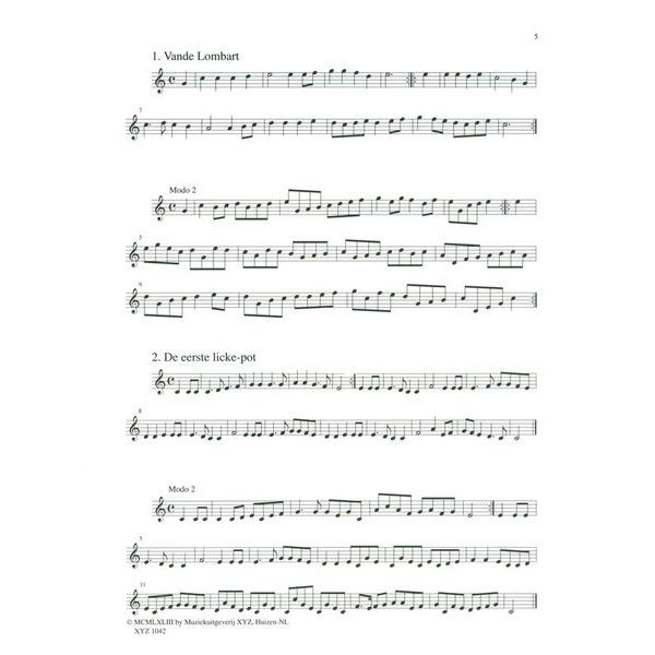 Musikverlag XYZ Van Eyck Fluyten Lusthof Easy