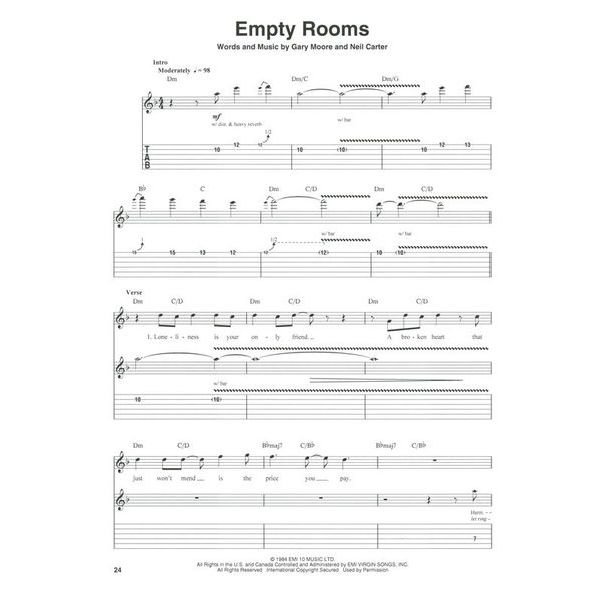 Hal Leonard Guitar Play-Along Gary Moore