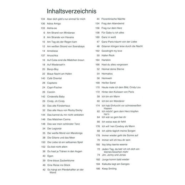 Musikverlag Hildner 140 deutsche Schlager 50/60