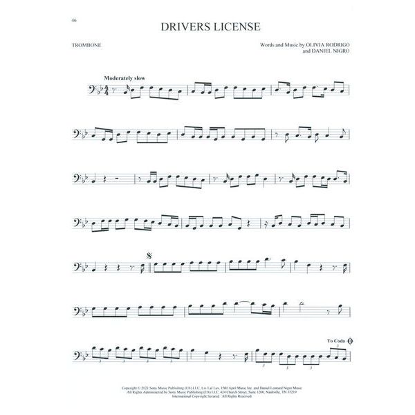 Hal Leonard 101 Top Hits for Trombone