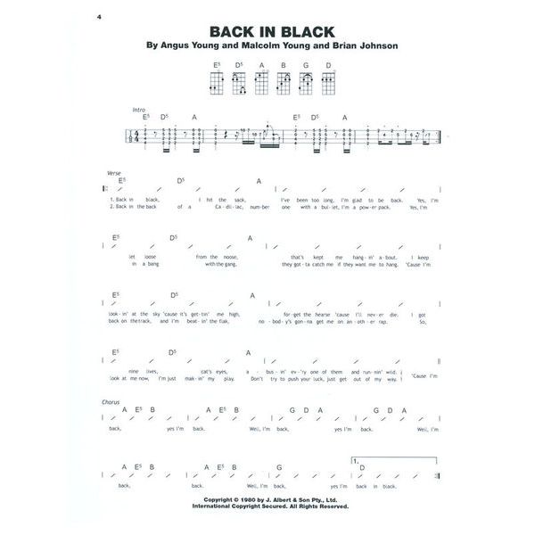 Hal Leonard AC/DC for Ukulele