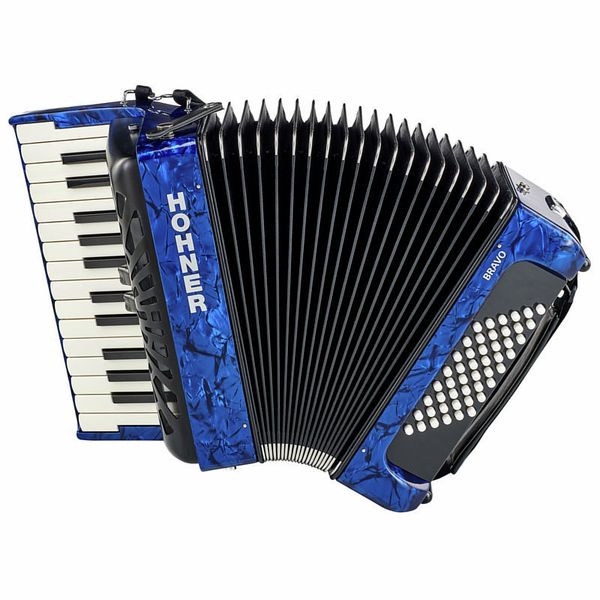 Hohner Bravo II 48 Blue silent key