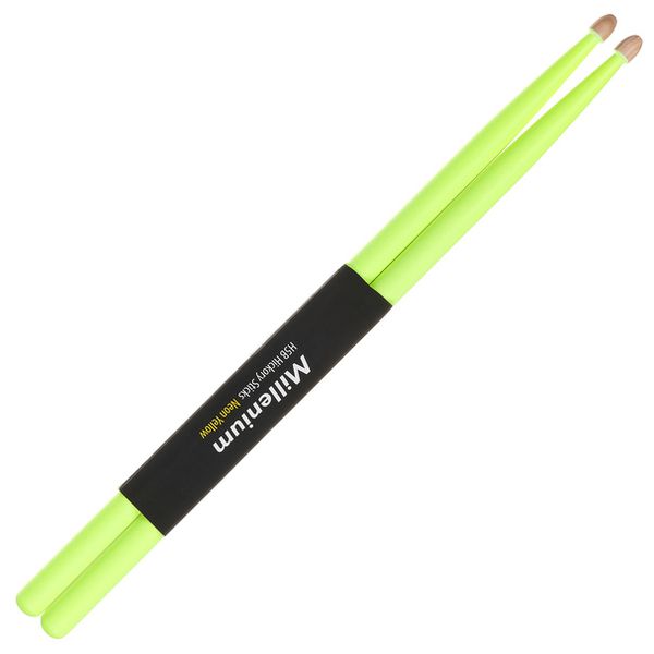 Millenium H5B Hickory Sticks Neon Yellow