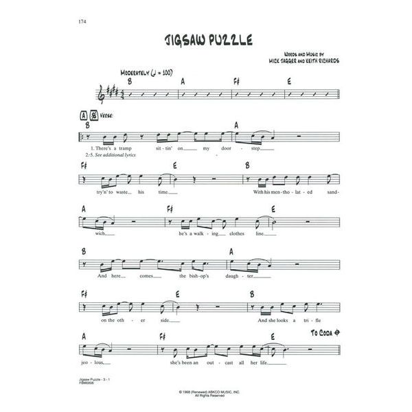 Alfred Music Publishing Rolling Stones Fake Book