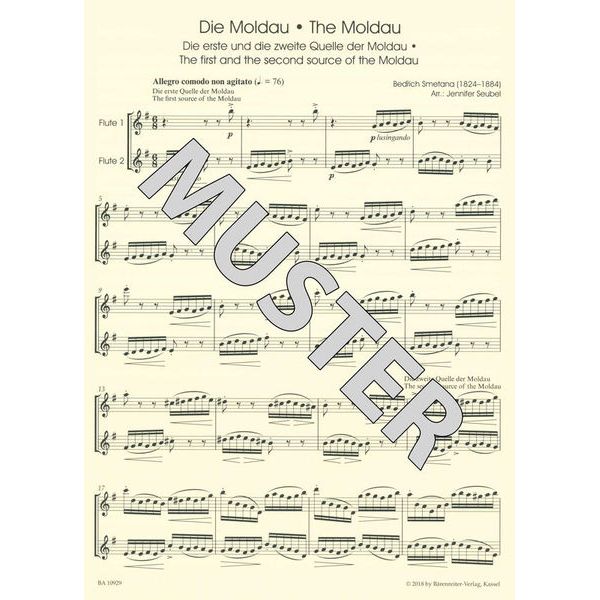Brenreiter Smetana Die Moldau 2 Flutes