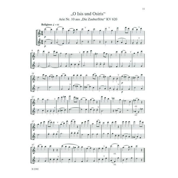 Heinrichshofen Verlag Mozart Duette Altblockflöte
