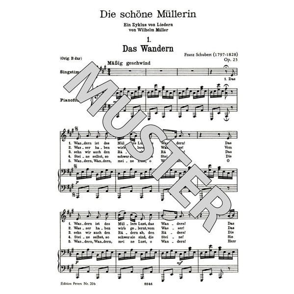 Edition Peters Schubert Lieder 1 Mittel
