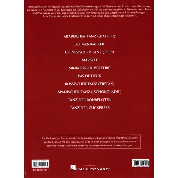 Hal Leonard Tschaikowsky Nussknacker KL