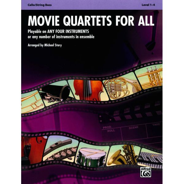 Alfred Music Publishing Movie Quartets for All Cello