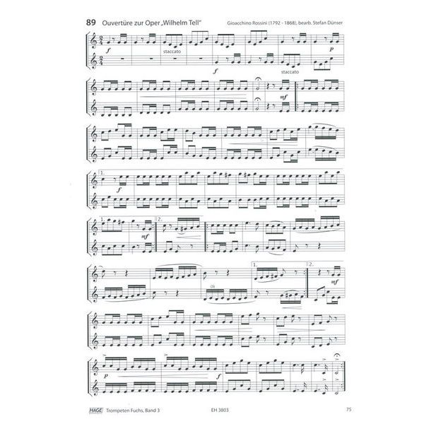 Hage Musikverlag Trompeten Fuchs 3