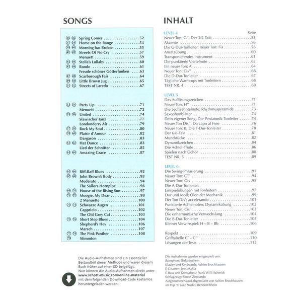 Schott Saxophon Spielen Hobby A-Sax 1