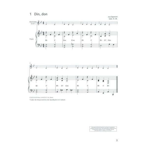Schott Fröhliche Klarinette Spiel 1