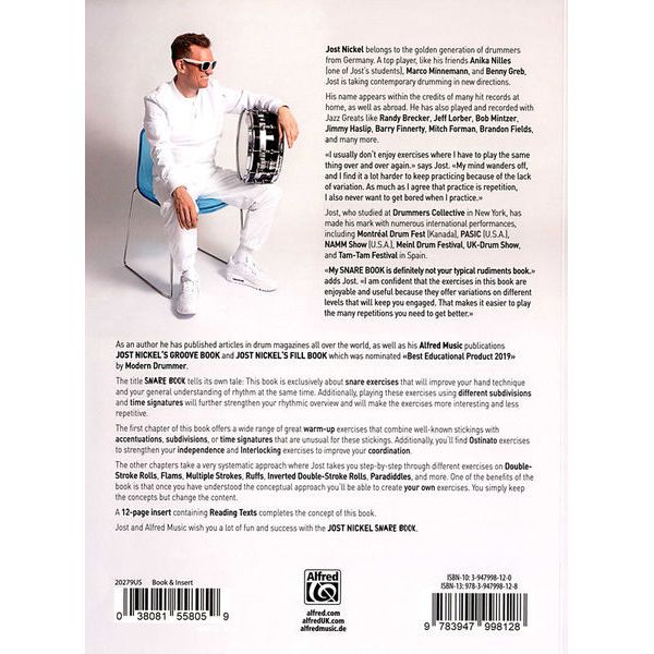 Alfred Music Publishing Jost Nickel's Snare Book Engl.