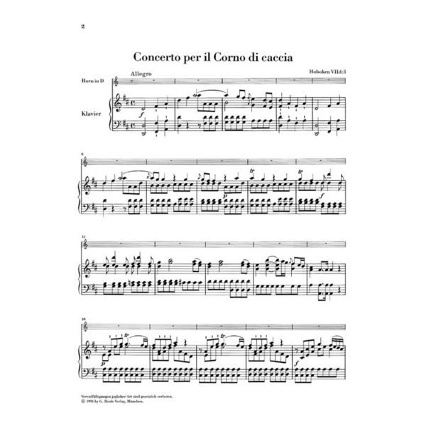 Henle Verlag Haydn Hornkonzert D-Dur