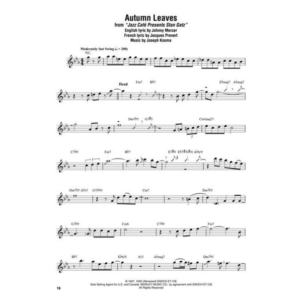 Hal Leonard Stan Getz Omnibook C