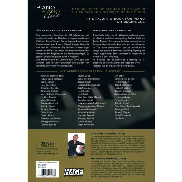 Hage Musikverlag Piano Classic Easy