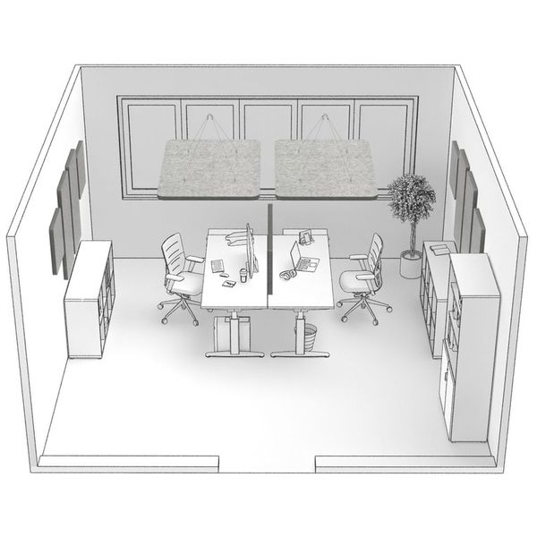 t.akustik Office Set Duo SGR